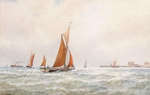 On The Thames Off Sheppey Island — George Stanfield Walters