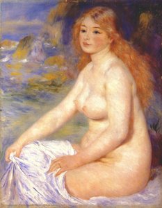 Blonde Bather — Pierre-auguste Renoir, Impressionism