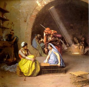 Almehs Playing Chess In A Café — Jean-léon Gérôme, Academic Historical Painting