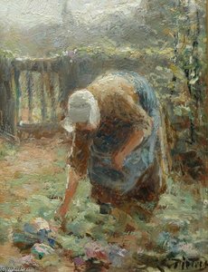 Aan Het Werk In De Moestuin — Evert Pieters