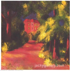 Red House In Park — August Macke, German Expressionism