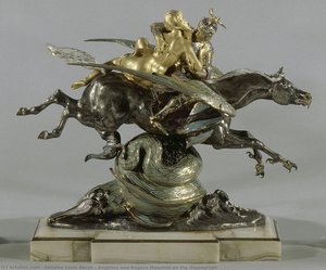 Angelica And Rogero Mounted On The Hippogryph — Antoine-louis Barye