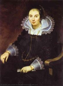 Portrait Of A Lady With A Fan — Cornelis De Vos, Baroque