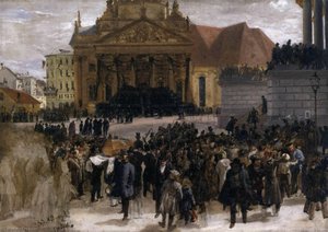 Victims Of The March Revolution In Berlin Lying In State — Adolph Von Menzel, Realism
