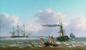 The Paddle Steamer 'kingston' Of Hull In The Humber Estuary — Thomas Binks