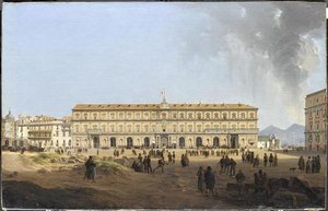 PALAIS ROYAL DE NAPLES, VU DE LARGO REALE