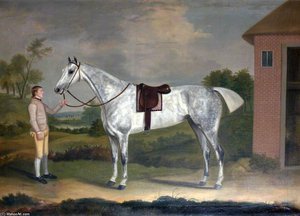 'fury', A Dappled Grey With His Groom — Francis Sartorius Ii (john Francis Sartorius)