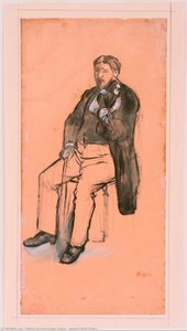 Seated Violin Player — Edgar Degas, Impressionism