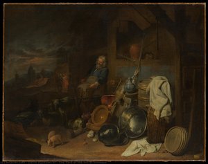 The Yard Of The Inn At Emmaus — David Ryckaert Iii