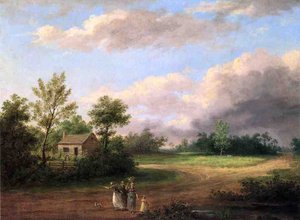 Strolling Along A Country Roas — Thomas Birch