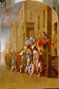 Saint Bruno Et Ses Compagnons, Avant De Partir Pour Grenoble, Distribuent Tous Leurs Biens Aux Pauvres — Eustache Le Sueur (lesueur)