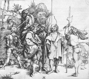 Five Lansquenets And An Oriental On Horseback — Albrecht Dürer, Northern Renaissance