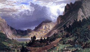 Storm In The Rocky Mountains, Mt. Rosalie — Albert Bierstadt