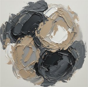 Monolithic Echoes In Charcoal And Sand: A Singular Study Of Sculptural Impasto Texture — David Moreau, Plaster & Texture Art