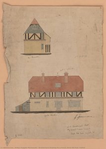 Architectural Drawing For A House, Bush Hill Park, Enfield — Arthur Heygate Mackmurdo
