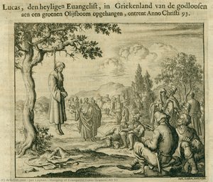 Hanging Of Evangelist Luke, Greece, Ad 93 — Jan Luyken