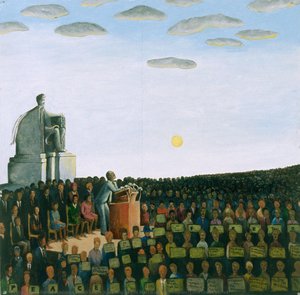 John Lewis Speaking At The March On Washington (john Lewis Series) — Benny Andrews, Contemporary Realism