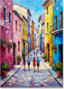 Lebendige Echos Einer Ewigen Gasse In Strahlendem Impasto-licht — Christian Noiret, Zeitgenössische Abstraktion