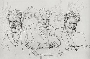 Study To 'self-portrait. Three Ages.' — Martiros Sarian