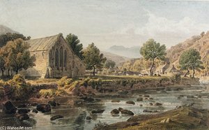 Bethgellert Church, Caernarvonshire, North Wales — Joshua Cristall