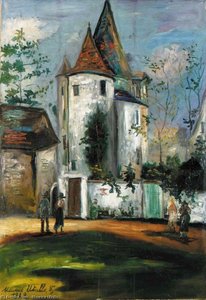 Figures Outside The Church — Maurice Utrillo