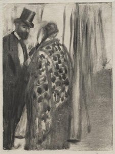 Conversation. Ludovic Halévy And Mme. Cardinal — Edgar Degas