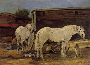 Gypsy Horses — Eugène Louis Boudin