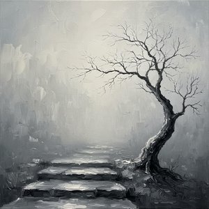 Ethereal Solitude: The Silent Ascent Through Mist And Ancient Stone Shadows — Laurent Garnier