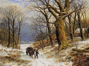 Winter Landscape Sun — Hendrik Barend Koekkoek
