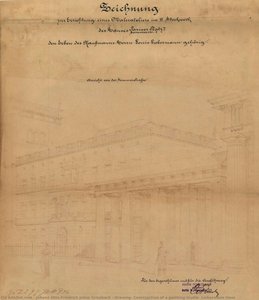 Drawing: Construction Of A Painting Studio, Liebermann Haus — Hans Grisebach