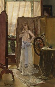 L'étude Du Rôle — Alfred Stevens, Realism