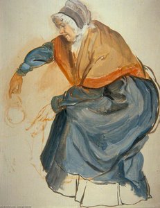 A Nurse Warming A Garment — George Harvey