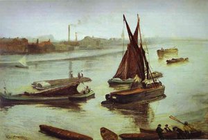 Grau Und Silber, Alter Battersea Beach — James Abbott Mcneill Whistler