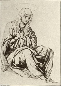 Mary Seated Under The Cross — Andrea Del Castagno