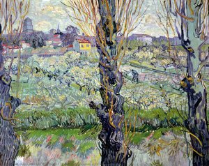 Orchard In Blossom With View Of Arles — Vincent Willem Van Gogh, Post-impressionism
