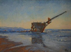 Wreck Of Peter Iredale, (painting) — Mary Agnes Yerkes