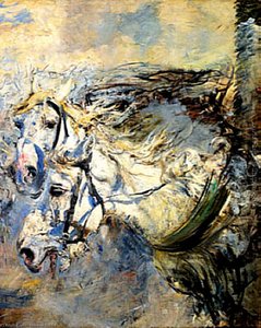 Two White Horses — Giovanni Boldini