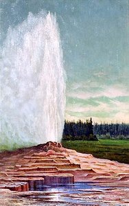 Old Faithful Geyser, (painting)
