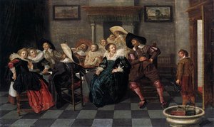 A Banquet — Dirck Hals, Dutch Golden Age