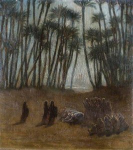 Group Of Arab Women Under Palms — Brian Hatton