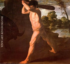 Hércules Y El Toro De Creta — Francisco De Zurbarán, Baroque Style