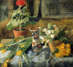 Naturmorte Mit Geranien — James Ensor