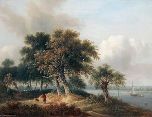 River Scene — Samuel David Colkett
