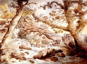 Fording The River Camel, Cornwall