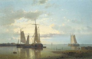 Shipping In A Calm Estuary 2 — Abraham Hulk Senior
