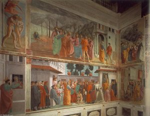 Frescoes In The Cappella Brancacci (left View) — Masaccio, Early Italian Renaissance