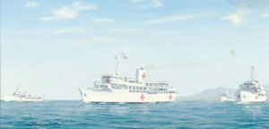 Red Cross Squadron Entering The Ascension Island During The South Atlantic Campaign — Roger Roland Sutton Fisher