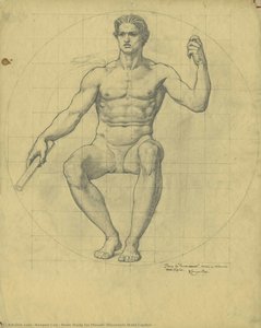 Nude Study For Mosaic, Wisconsin State Capitol, — Kenyon Cox, Classical Realism