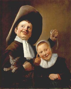 A Boy And A Girl With A Cat And An Eel — Judith Leyster, Dutch Golden Age