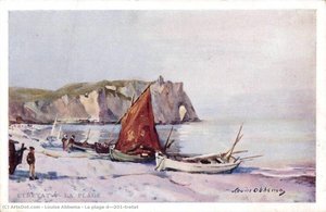 La Plage D’étretat — Louise Abbéma